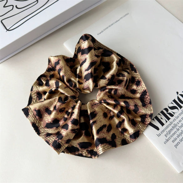 Fashion Ol Leopard Fabric Handmade Hair Ring Hair Accessories