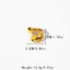 Fashion Ol Simple Stainless Steel Nonfading Real Gold Irregular Geometric Ring With Electroplating