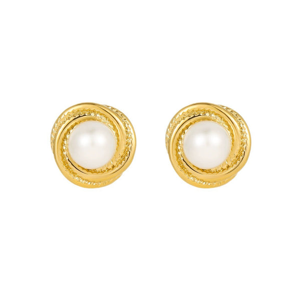 Fashion Ol Stainless Steel Earrings With Electroplating Treatment For Women
