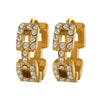 Fashion Ol Style Geometric Stainless Steel Gold Plated Earrings And Ring Jewelry For Women