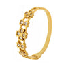 Fashion Ol Style Heart Shape Stainless Steel 18K Gold Plated Spring Buckle Bracelet With 5A Zircon