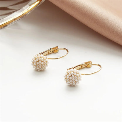 1 Set Fashion Geometric Plating Alloy Artificial Pearls Earrings