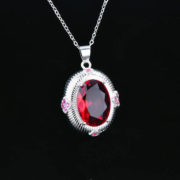 Fashion Oval Copper Artificial Gemstones Rings Earrings Necklace