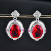 Fashion Oval Copper Artificial Gemstones Rings Earrings Necklace