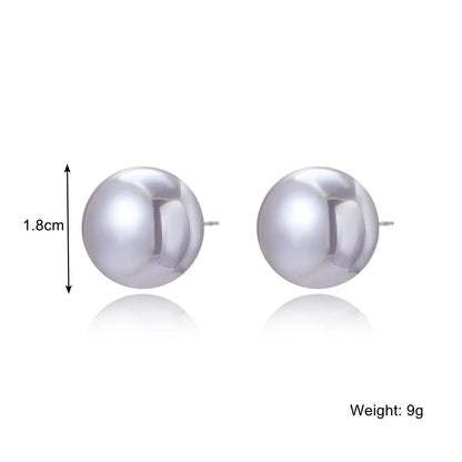 Fashion Oval Heart Shape Pearl Metal Rhinestones Earrings 1 Pair