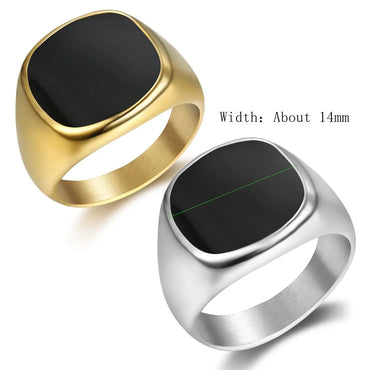 Fashion Oval Titanium Steel Epoxy Plating Unisex Rings