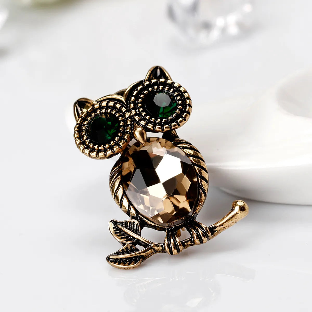 Fashion Owl Alloy Inlay Rhinestones Women'S Brooches