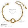 Fashion Owl Red Love Oil Dripping Crown Style Freshwater Pearl 316L Stainless Steel Alloy Marine Life Pattern Electroplated Bracelet For Women