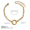 Fashion Owl Red Love Oil Dripping Crown Style Freshwater Pearl 316L Stainless Steel Alloy Marine Life Pattern Electroplated Bracelet For Women