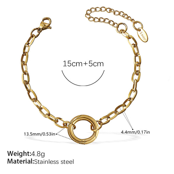 Fashion Owl Red Love Oil Dripping Crown Style Freshwater Pearl 316L Stainless Steel Alloy Marine Life Pattern Electroplated Bracelet For Women