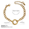 Fashion Owl Red Love Oil Dripping Crown Style Freshwater Pearl 316L Stainless Steel Alloy Marine Life Pattern Electroplated Bracelet For Women