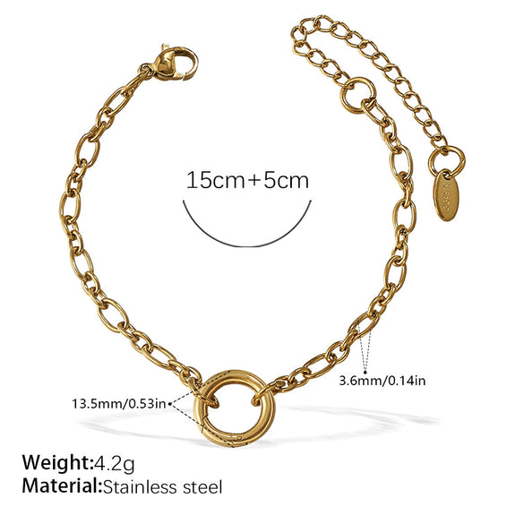Fashion Owl Red Love Oil Dripping Crown Style Freshwater Pearl 316L Stainless Steel Alloy Marine Life Pattern Electroplated Bracelet For Women