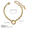 Fashion Owl Red Love Oil Dripping Crown Style Freshwater Pearl 316L Stainless Steel Alloy Marine Life Pattern Electroplated Bracelet For Women