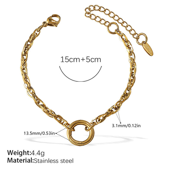Fashion Owl Red Love Oil Dripping Crown Style Freshwater Pearl 316L Stainless Steel Alloy Marine Life Pattern Electroplated Bracelet For Women