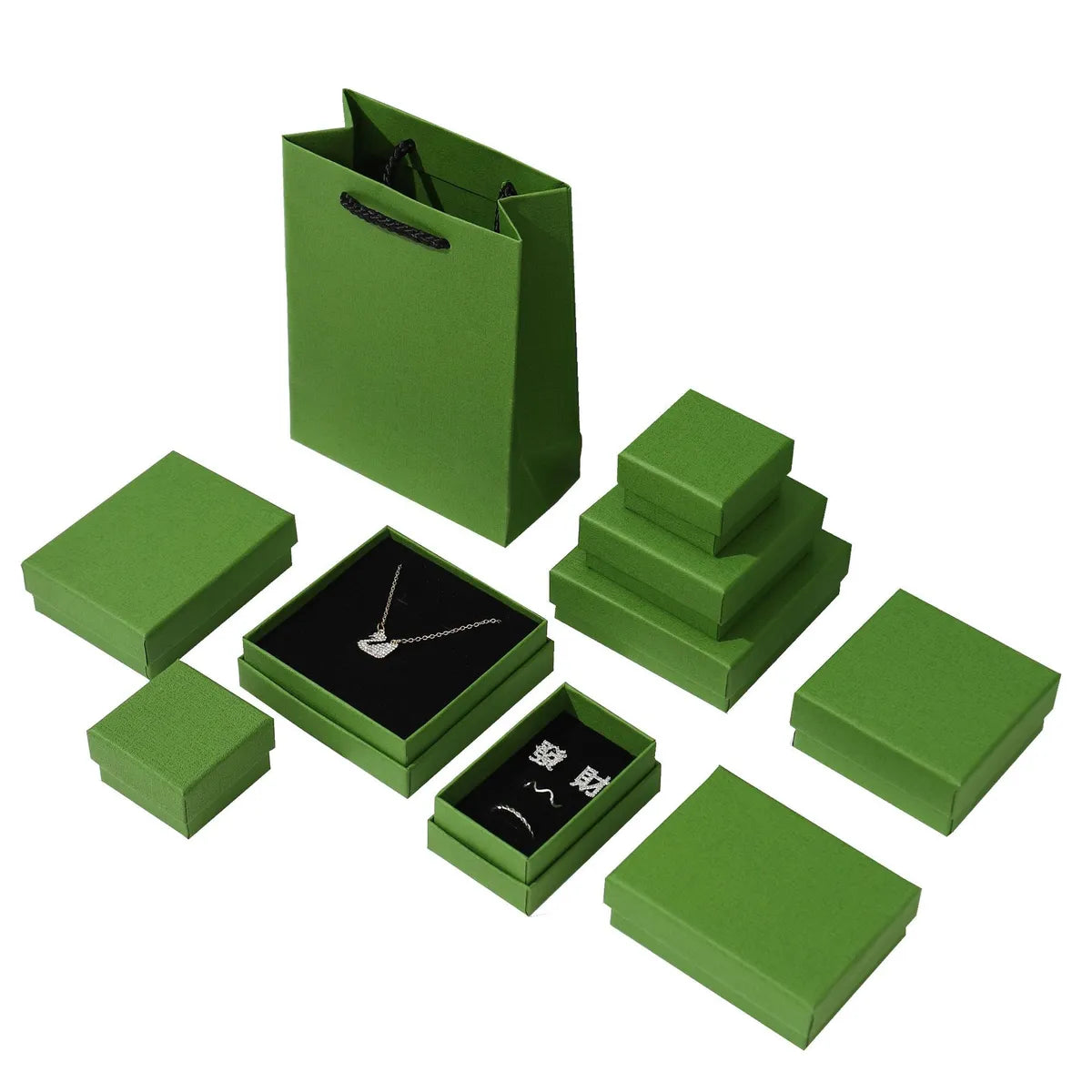 Fashion Solid Color Paper Jewelry Boxes