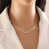 Fashion Pearl Double Chain Temperament Stainless Steel Clavicle Necklace With Blade Chain And Electroplating