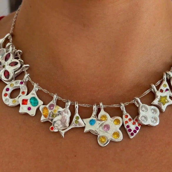 Fashion Pendant Stainless Steel Shaped Diamond Vacuum Plated