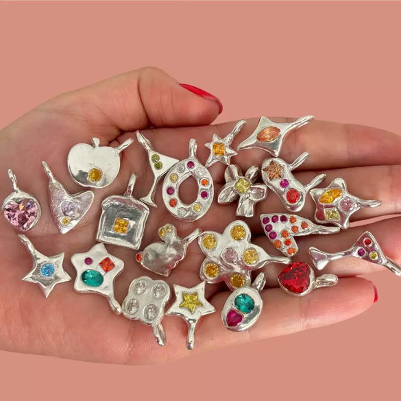 Fashion Pendant Stainless Steel Shaped Diamond Vacuum Plated