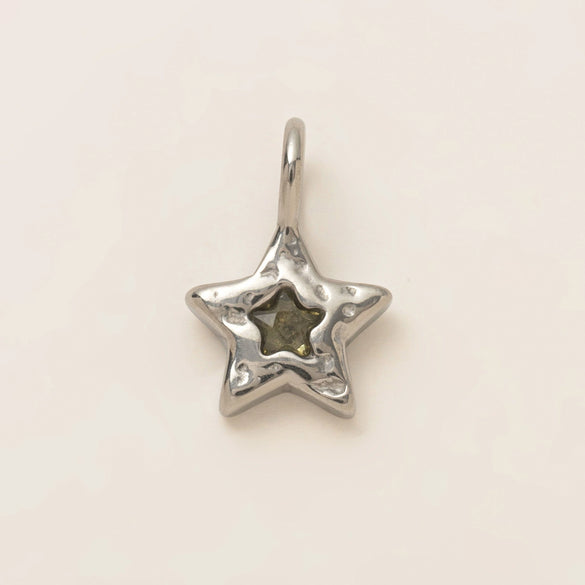 Fashion Pendant Stainless Steel Shaped Diamond Vacuum Plated