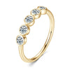 Fashion Personality Allmatch Ring Sterling Silver 925 Moissanite Geometric Electroplated Women's Ring