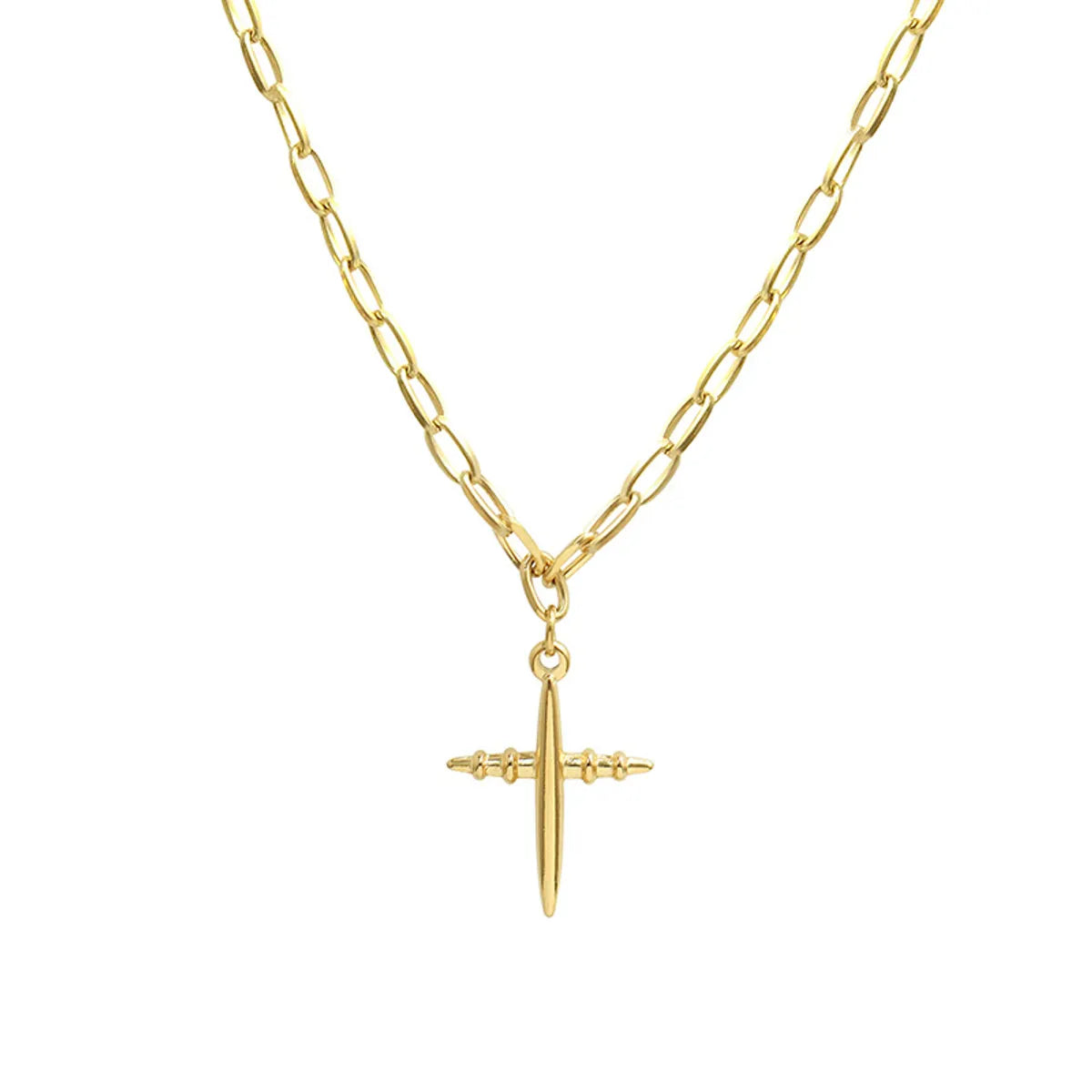 Fashion Personality Cross Pendant Titanium Steel Necklace