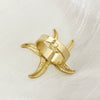 Fashion Personality Exaggerated Retro Starfish Stainless Steel Adjustable Open Ring With Electroplating