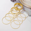 Fashion Personality Multi Layer Diamond Iron Alloy Geometric Electroplated Bracelet Set