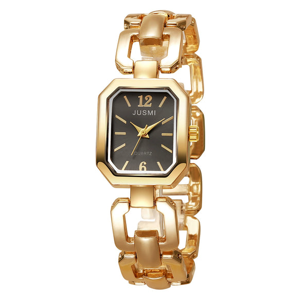 Fashion Personality Square Hollow Alloy Band Quartz Watch For Women