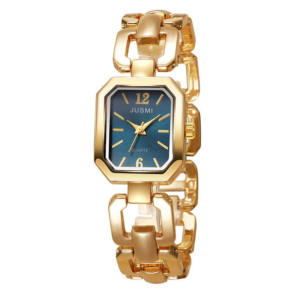 Fashion Personality Square Hollow Alloy Band Quartz Watch For Women