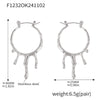 Fashion Personality 316L Stainless Steel 18K Gold Plated Liquid Earrings With Geometric Shape And Electroplating Treatment