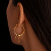 Fashion Personality 316L Stainless Steel 18K Gold Plated Liquid Earrings With Geometric Shape And Electroplating Treatment