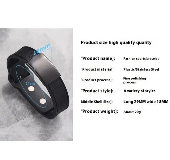 Fashion Personalized Casual Plastic Bracelet Trendy Engraving Adjustable Jewelry Stainless Steel Men'S Bracelet