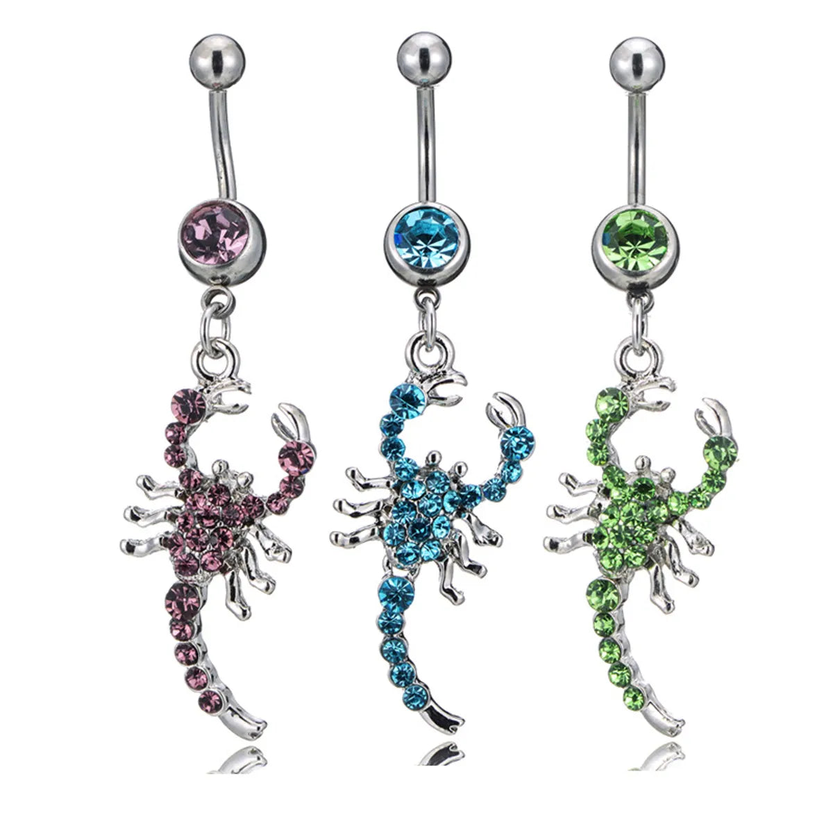 Fashion Piercing Jewelry Diamond Scorpion Alloy Navel Ring