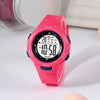 Fashion Pin Buckle Electronic Watch Plastic Case Pu Strap Organic Glass Mirror Round Dial Fresh Style Luminous Waterproof