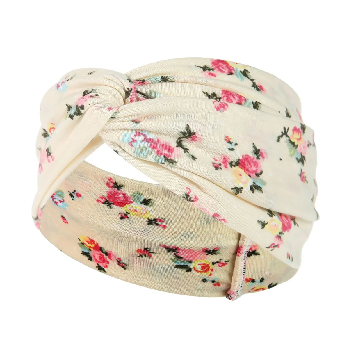 Fashion Plaid Flower Cloth Printing Hair Band 1 Piece