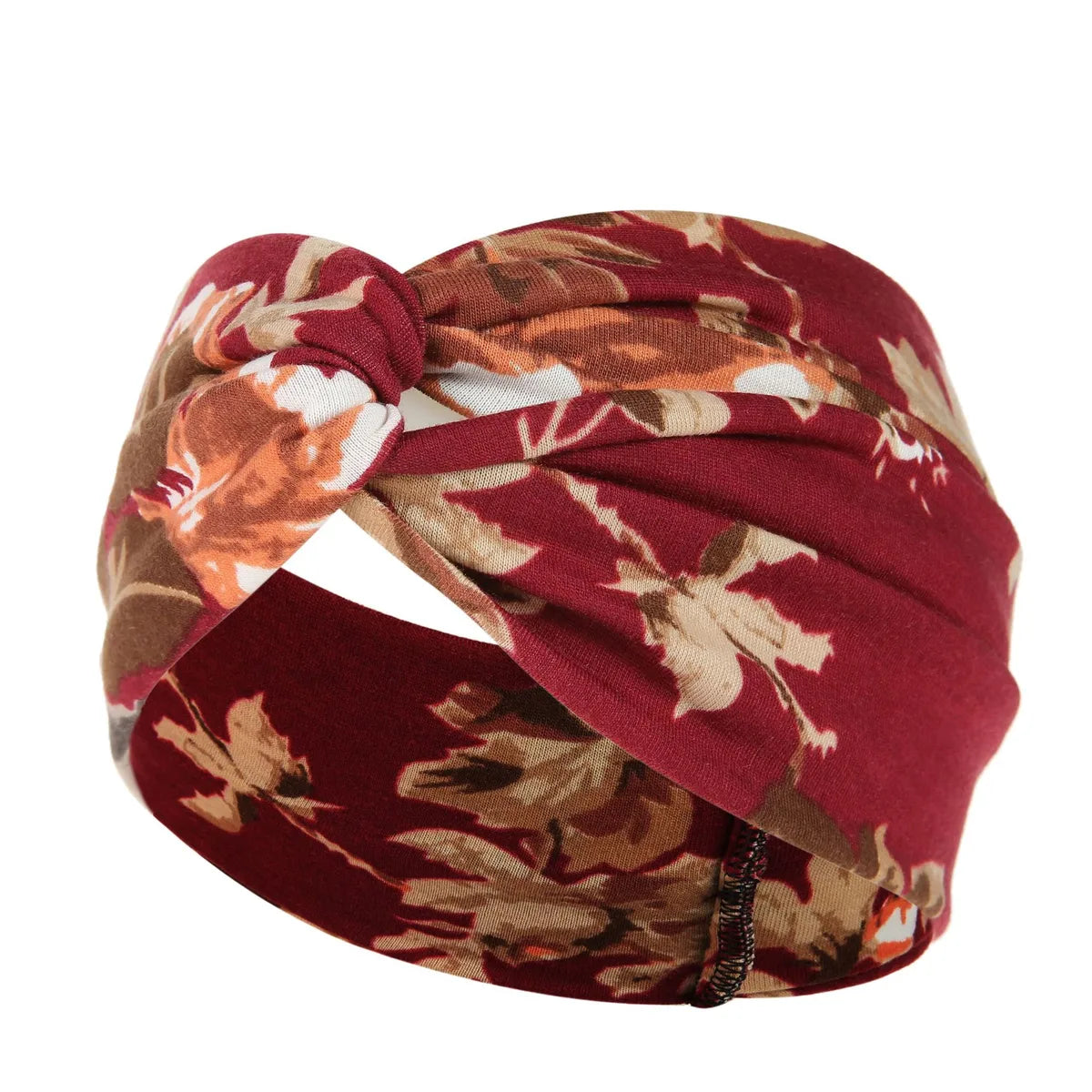 Fashion Plaid Flower Cloth Printing Hair Band 1 Piece