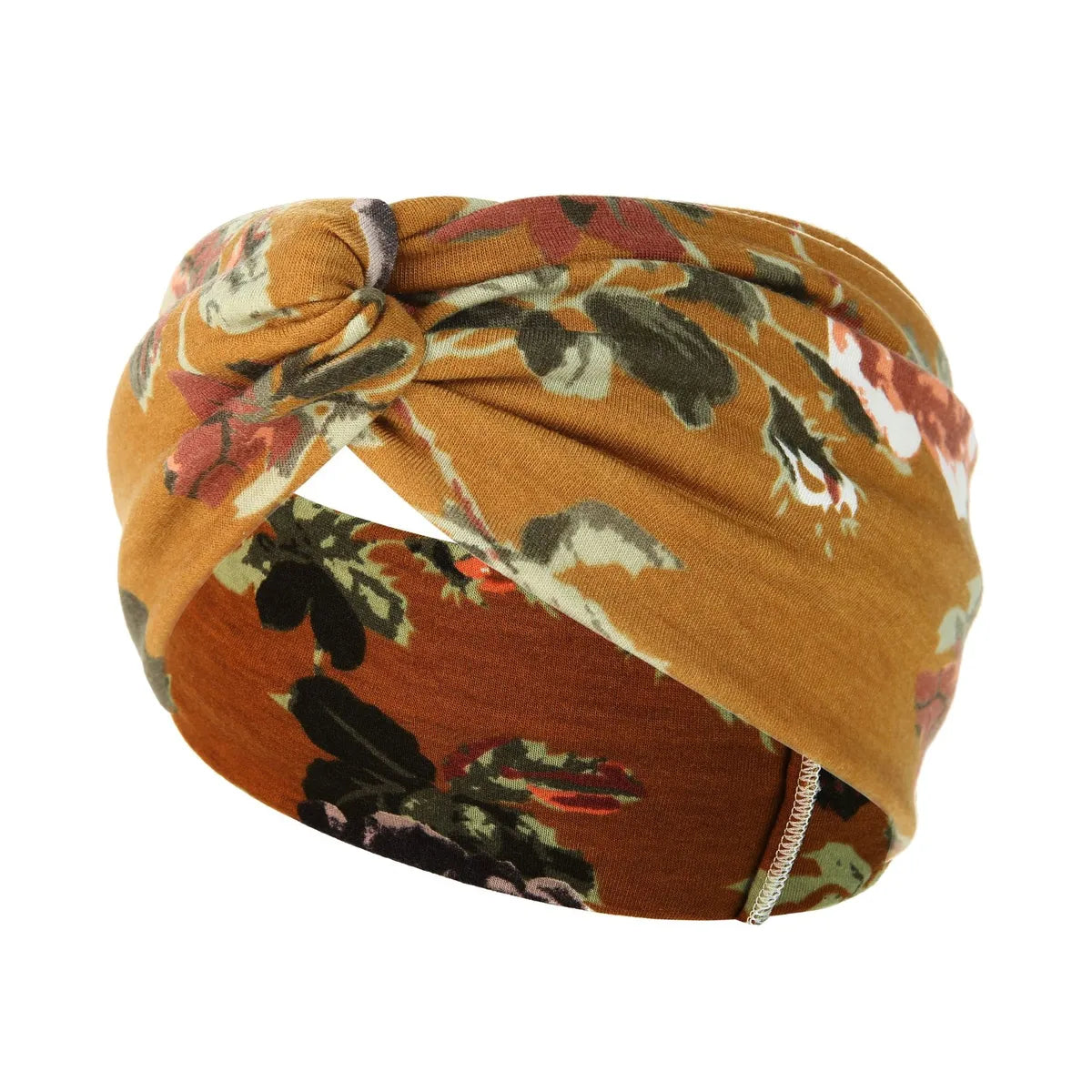 Fashion Plaid Flower Cloth Printing Hair Band 1 Piece