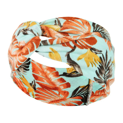 Fashion Plaid Flower Cloth Printing Hair Band 1 Piece