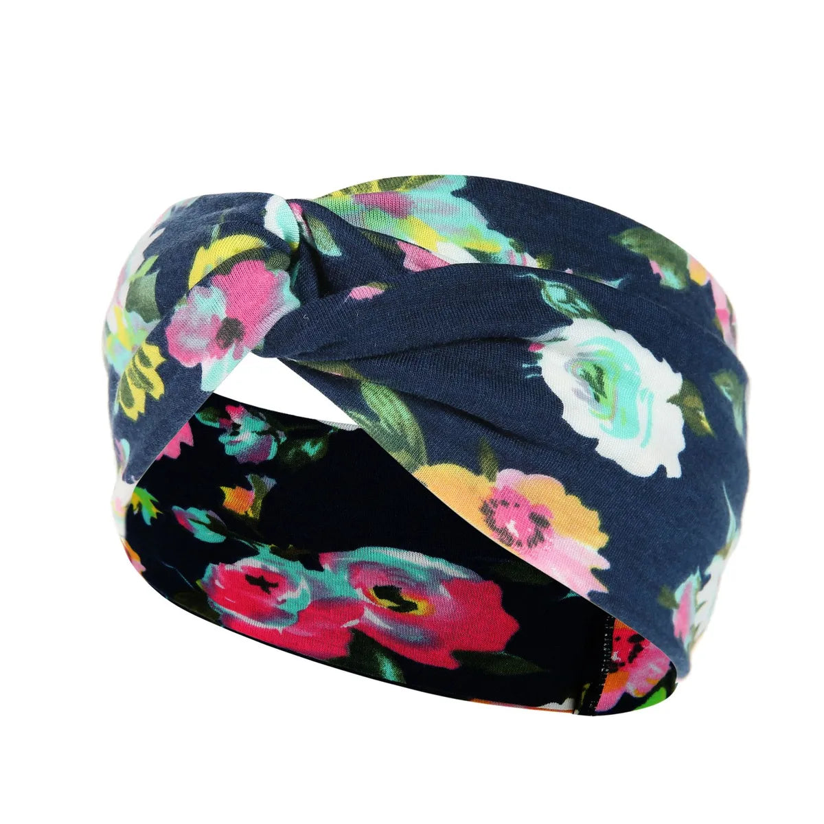 Fashion Plaid Flower Cloth Printing Hair Band 1 Piece