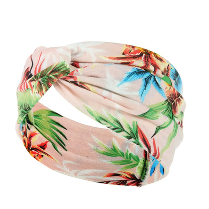 Fashion Plaid Flower Cloth Printing Hair Band 1 Piece