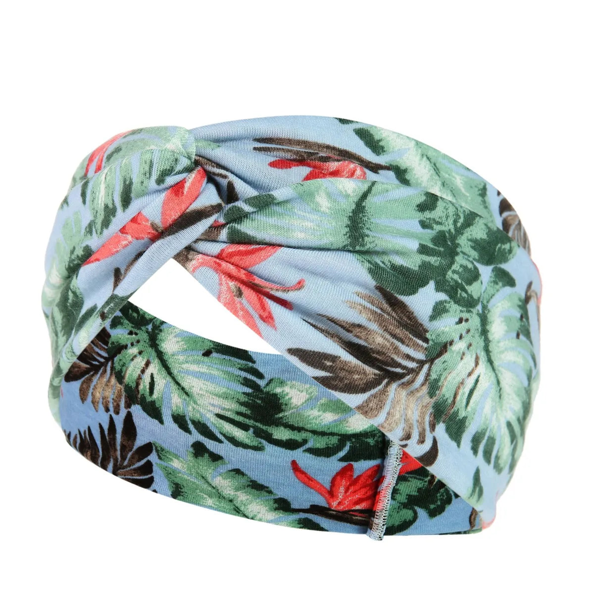 Fashion Plaid Flower Cloth Printing Hair Band 1 Piece