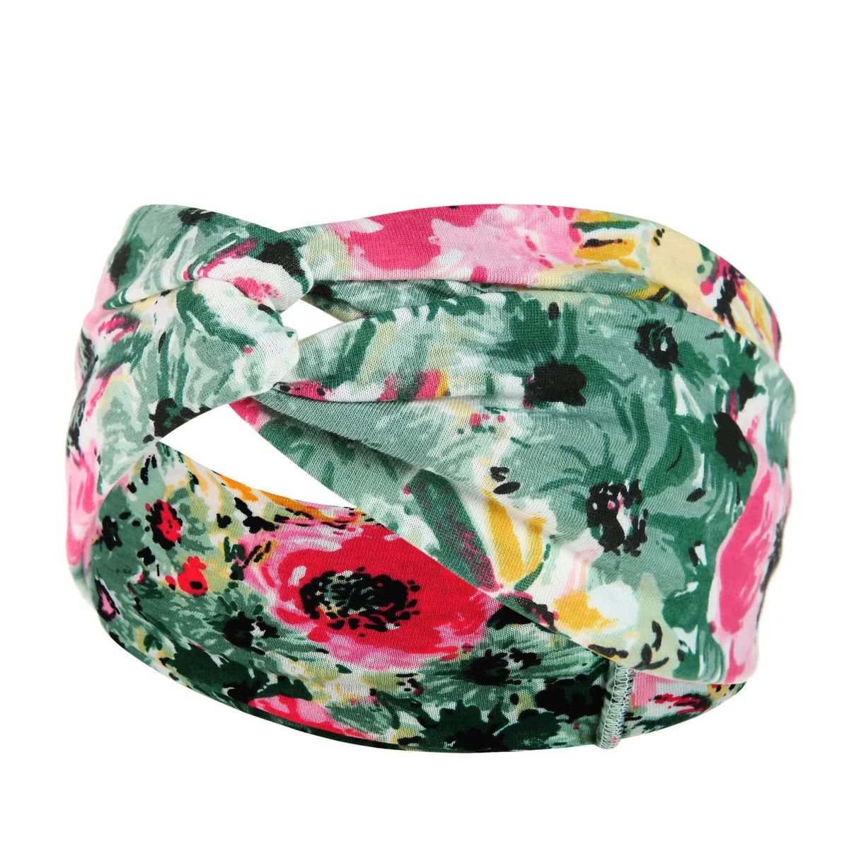 Fashion Plaid Flower Cloth Printing Hair Band 1 Piece