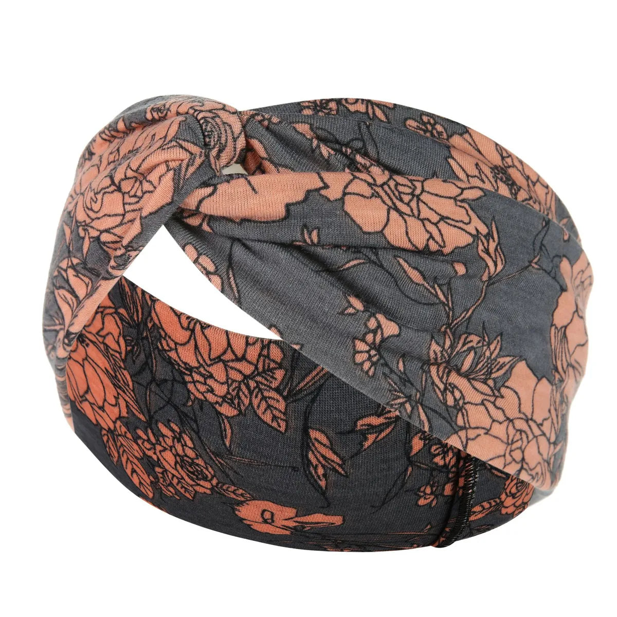 Fashion Plaid Flower Cloth Printing Hair Band 1 Piece