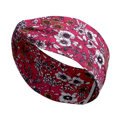 Fashion Plaid Flower Cloth Printing Hair Band 1 Piece