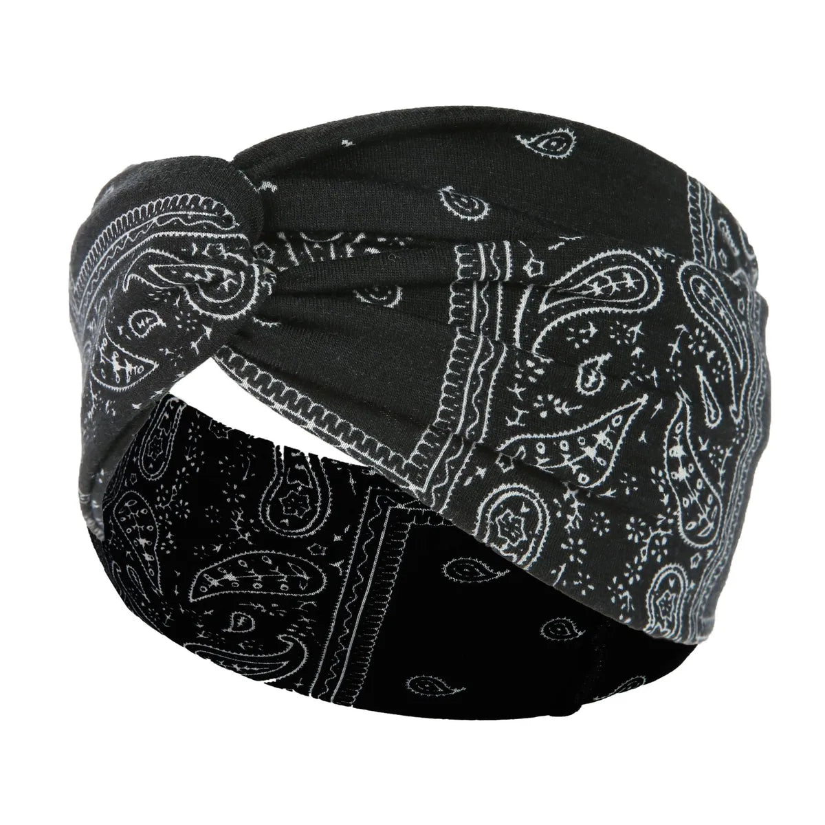 Fashion Plaid Flower Cloth Printing Hair Band 1 Piece