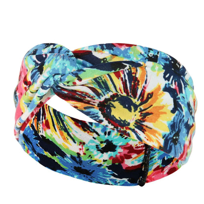 Fashion Plaid Flower Cloth Printing Hair Band 1 Piece