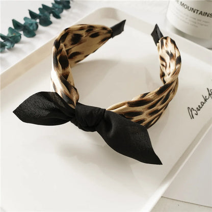 Fashion Polka Dots Bow Knot Cloth Printing Hair Band 1 Piece