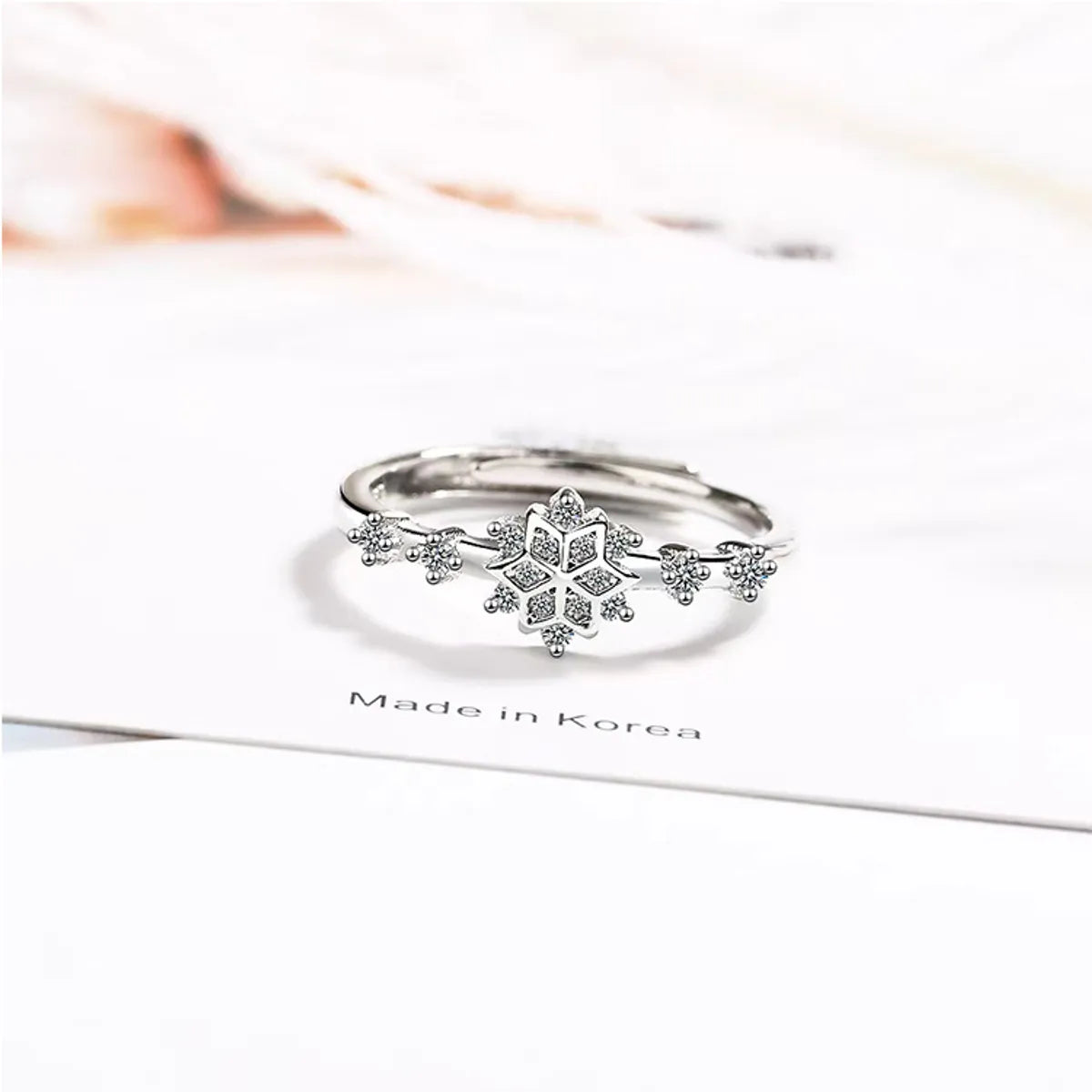 Fashion Polygon Copper Inlay Zircon Rings