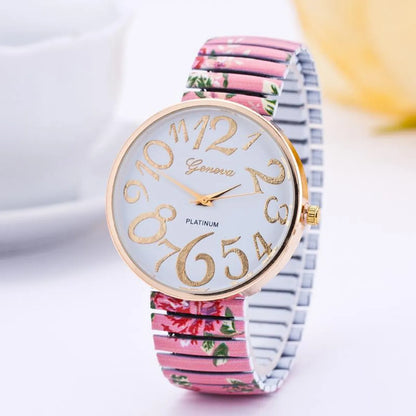 Fashion Printing Elastic Floral Steel Belt Strap Table Nhsy143333