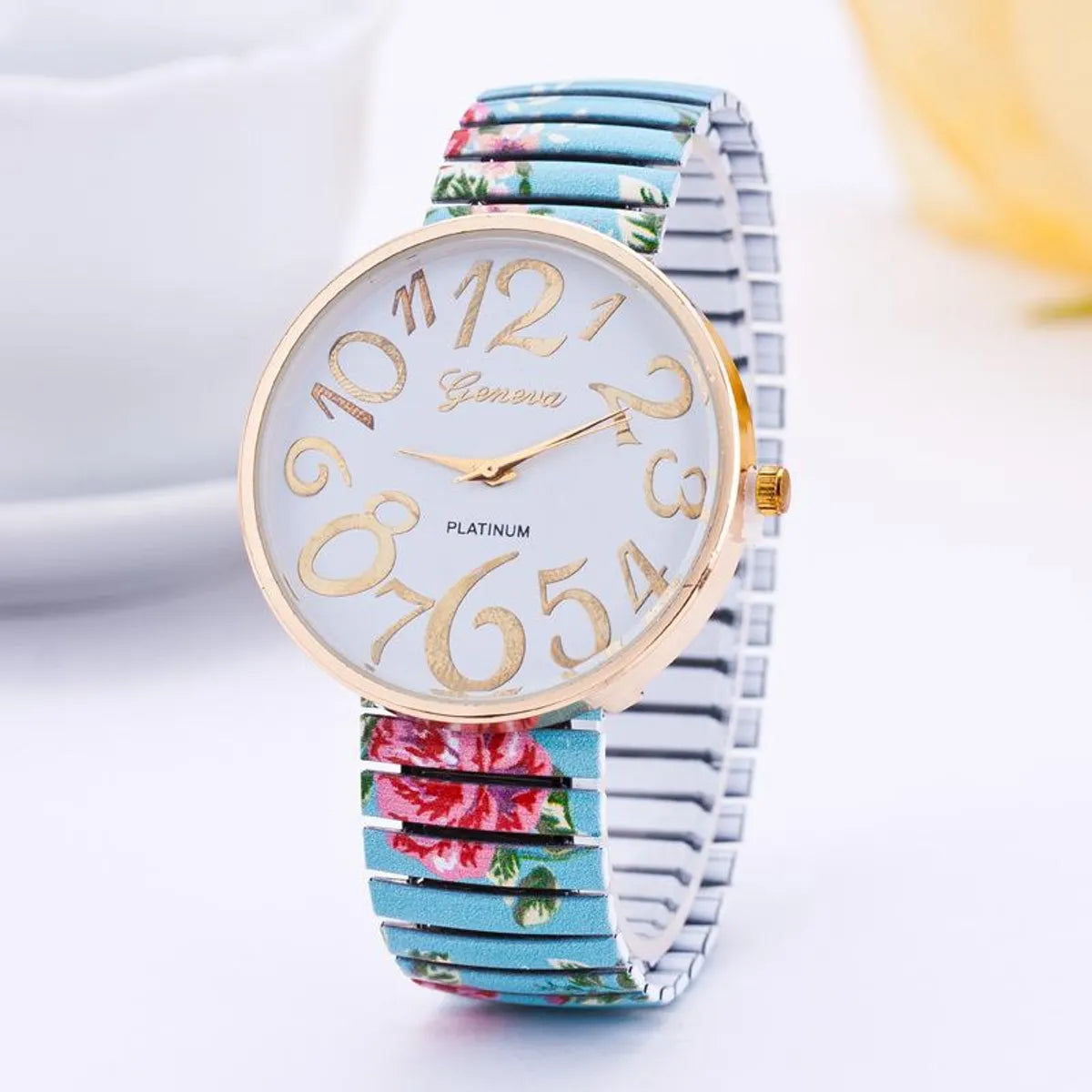 Fashion Printing Elastic Floral Steel Belt Strap Table Nhsy143333